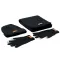 Set caciula, fular si manusi, Everestus, 18SEP2445, 3 piese, 24x21x6 cm, marime universala, unisex, Poliester, Negru