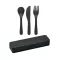 Set de tacamuri, Everestus, 18SEP4003, 3 piese, 16.5x5x2 cm, Polipropilena, Negru