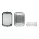 Caserola pranz, Everestus, 18SEP2382, 1200 ml, 19x14x6 cm, Otel, Argintiu