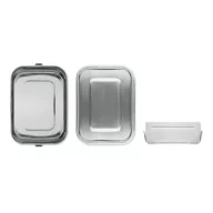   Caserola pranz, Everestus, 18SEP2382, 1200 ml, 19x14x6 cm, Otel, Argintiu