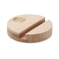   Suport telefon, de birou, Everestus, 42FEB231519, 9x9x1.8 cm, Lemn, Natur