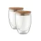Set 2 cani, Everestus, 42FEB230088, 350 ml, Ø8.5x13 cm, Sticla, Transparent
