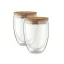 Set 2 cani, Everestus, 42FEB230088, 350 ml, Ø8.5x13 cm, Sticla, Transparent