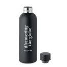 Sticla de apa bidon sport, Everestus, 42FEB231055, 500 ml, Ø7x22 cm, Otel, Negru