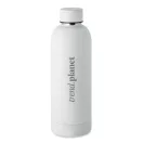 Sticla de apa bidon sport, Everestus, 42FEB231061, 500 ml, Ø7x22 cm, Otel, Alb