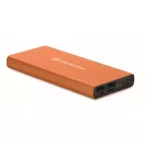 Powerbank, 10000 mAh, Everestus, 2601E14208, 14.2x6.6x1.6 cm, Aluminiu, Portocaliu