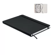   Agenda, Everestus, 42FEB231455, A5, Dictando, Coperta cu elastic, 80 file, 21x14.5x1.3 cm, Hartie, Negru