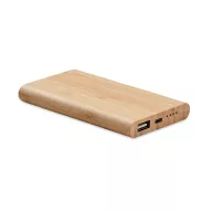   Powerbank, Everestus, 42FEB230577, 4000 mAh, 11.7x7x1.3 cm, Bambus, Natur