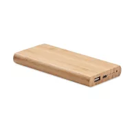   Powerbank, Everestus, 42FEB230578, 6000 mAh, 14.7x7.5x1.6 cm, Bambus, Natur