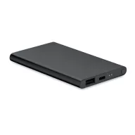   Powerbank, Everestus, 42FEB230579, 4000 mAh, 6.8x11x1 cm, Aluminiu, Negru