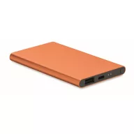   Powerbank, 4000 mAh, Everestus, 2601E14211, 6.8x11x1 cm, Aluminiu, Portocaliu