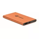 Powerbank, 4000 mAh, Everestus, 2601E14211, 6.8x11x1 cm, Aluminiu, Portocaliu