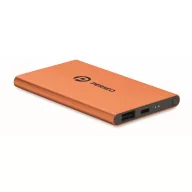   Powerbank, 4000 mAh, Everestus, 2601E14211, 6.8x11x1 cm, Aluminiu, Portocaliu