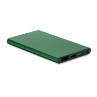   Baterie externa 4000 mAh, USB-C, 2509E16029, Everestus, 6.8x11x1 cm, Aluminiu, Verde inchis