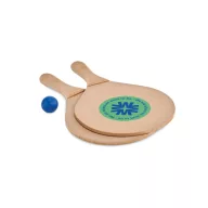   Set tenis de plaja, Everestus, 42FEB230268, 37.5x19 cm, MDF, Natur