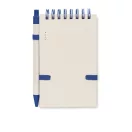 Agenda cu pix, Everestus, 42FEB231479, A6, Dictando, Coperta cu elastic, 70 file, 8.2x1.2x14 cm, Hartie, Albastru