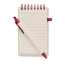 Agenda cu pix, Everestus, 42FEB231480, A6, Dictando, Coperta cu elastic, 70 file, 8.2x1.2x14 cm, Hartie, Rosu