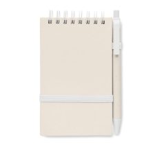   Agenda cu pix, Everestus, 42FEB231482, A6, Dictando, Coperta cu elastic, 70 file, 8.2x1.2x14 cm, Hartie, Alb