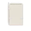 Agenda cu pix, Everestus, 42FEB231482, A6, Dictando, Coperta cu elastic, 70 file, 8.2x1.2x14 cm, Hartie, Alb