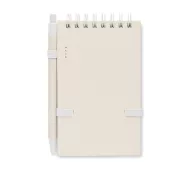   Agenda cu pix, Everestus, 42FEB231482, A6, Dictando, Coperta cu elastic, 70 file, 8.2x1.2x14 cm, Hartie, Alb