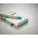 Agenda cu pix, Everestus, 42FEB231481, A6, Dictando, Coperta cu elastic, 70 file, 8.2x1.2x14 cm, Hartie, Turcoaz
