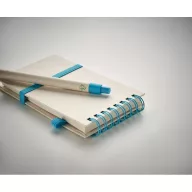   Agenda cu pix, Everestus, 42FEB231481, A6, Dictando, Coperta cu elastic, 70 file, 8.2x1.2x14 cm, Hartie, Turcoaz