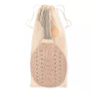   Set tenis de plaja, Everestus, 42FEB230267, 23.5x50.5 cm, Lemn, Natur