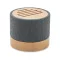 Boxa portabila wireless, Everestus, 42FEB231540, Ø6x5.3 cm, Bambus, Negru
