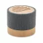 Boxa portabila wireless, Everestus, 42FEB231540, Ø6x5.3 cm, Bambus, Negru