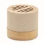 Boxa portabila, 300 mAh, 3 W, Wireless, 2410E24504, Everestus, ø6.1 x 5.3 cm, Bambus, Bej