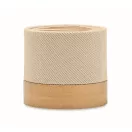 Boxa portabila, 300 mAh, 3 W, Wireless, 2410E24504, Everestus, ø6.1 x 5.3 cm, Bambus, Bej
