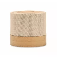   Boxa portabila, 300 mAh, 3 W, Wireless, 2410E24504, Everestus, ø6.1 x 5.3 cm, Bambus, Bej