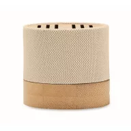   Boxa portabila, 300 mAh, 3 W, Wireless, 2410E24504, Everestus, ø6.1 x 5.3 cm, Bambus, Bej