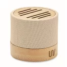 Boxa portabila, 300 mAh, 3 W, Wireless, 2410E24504, Everestus, ø6.1 x 5.3 cm, Bambus, Bej