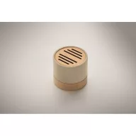   Boxa portabila, 300 mAh, 3 W, Wireless, 2410E24504, Everestus, ø6.1 x 5.3 cm, Bambus, Bej