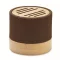 Boxa portabila, 300 mAh, 3 W, Wireless, 2410E24505, Everestus, ø6.1 x 5.3 cm, Bambus, Maro ciocolata