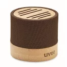 Boxa portabila, 300 mAh, 3 W, Wireless, 2410E24505, Everestus, ø6.1 x 5.3 cm, Bambus, Maro ciocolata