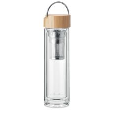   Sticla de apa cu infuzor de ceai, Everestus, 42FEB231031, 400 ml, Ø6.5x23.5 cm, Sticla, Transparent