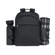   Rucsac picnic echipat pentru 4 persoane, Everestus, 42FEB230656, 42x32x18 cm, Poliester, Negru