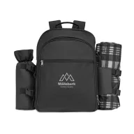   Rucsac picnic echipat pentru 4 persoane, Everestus, 42FEB230656, 42x32x18 cm, Poliester, Negru