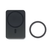   Powerbank cu incarcator wireless 15W, Everestus, 42FEB230570, 5000 mAh, 9.2x6.2x1.3 cm, ABS, Negru