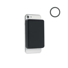   Powerbank cu incarcator wireless 15W, Everestus, 42FEB230570, 5000 mAh, 9.2x6.2x1.3 cm, ABS, Negru