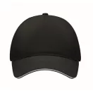 Sapca baseball, 2401E15879, Everestus, 21x16x11 cm, Bumbac, Alb, Negru