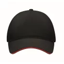 Sapca baseball, 2401E15872, Everestus, 21x16x11 cm, Bumbac, Negru, Rosu