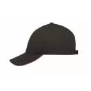 Sapca baseball, 2401E15872, Everestus, 21x16x11 cm, Bumbac, Negru, Rosu