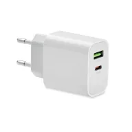   Adaptor USB cu 2 porturi, Everestus, 42FEB230698, 4.2x2.7x7.9 cm, Policarbonat, Alb