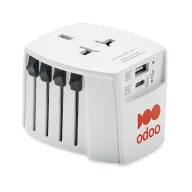   Adaptor USB A/C, Skross, 42FEB230697, 6.0x5.5x7.6 cm, Policarbonat, Alb