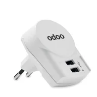   Adaptor USB Euro 2xA, Skross, 42FEB230700, 5x6x6 cm, Policarbonat, Alb