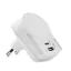 Adaptor USB Euro AC, Skross, 42FEB230699, 5x6x6 cm, Policarbonat, Alb