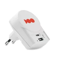   Adaptor USB Euro AC, Skross, 42FEB230699, 5x6x6 cm, Policarbonat, Alb